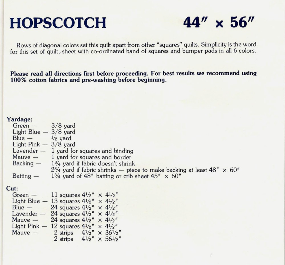 Hopscotch Quilt Pattern by Dream Spinners