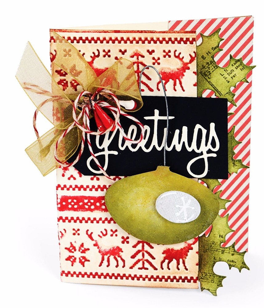 Sizzix Thinlits Holiday Words: Script 17-die #660058 Retail $22.99 Tim Holtz NIP