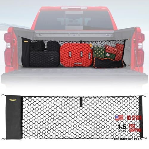 Envelope Style Trunk Cargo Net for Chevy Silverado 2013-2024