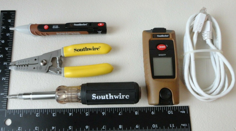 Southwire Tool Lot: M400TP Cable Receptacle Voltage Testers Multi-Tool Stripper