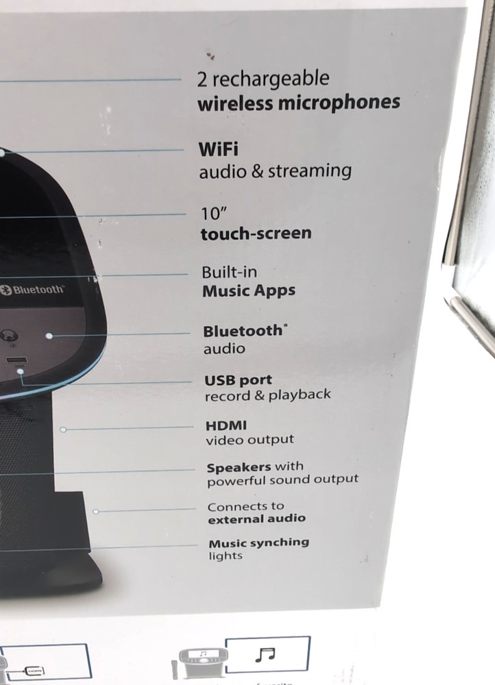 Singing Machine Pulse Premium Wi-Fi Karaoke System 10" Touchscreen Wireless Mics