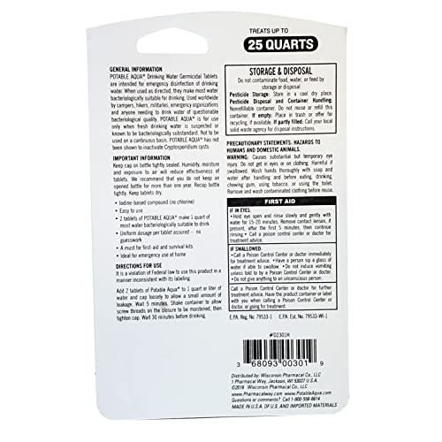 Emergency Water Purification Tablets Camping