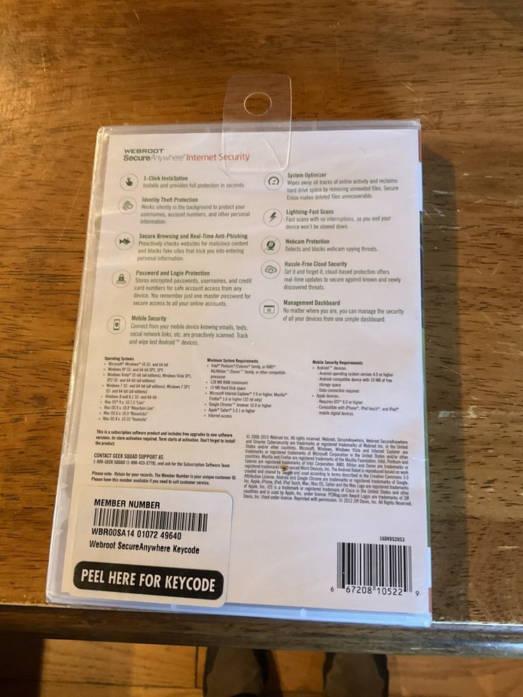 Webroot SecureAnywhere Internet Security - Full Version for Windows & Mac...