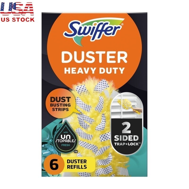 Heavy Duty Duster Refills Multi-Surface Dusting Unstopables Fresh 6 Count New