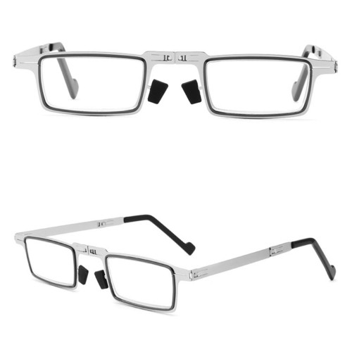 Foldable Reading Glasses Ultra Light Titanium Material Screwless Anti-Blue Light