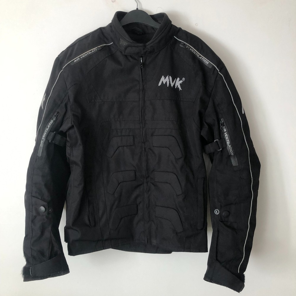 MVK Textile Waterproof Motorcycle Jacket CE Armoured size Small - Black