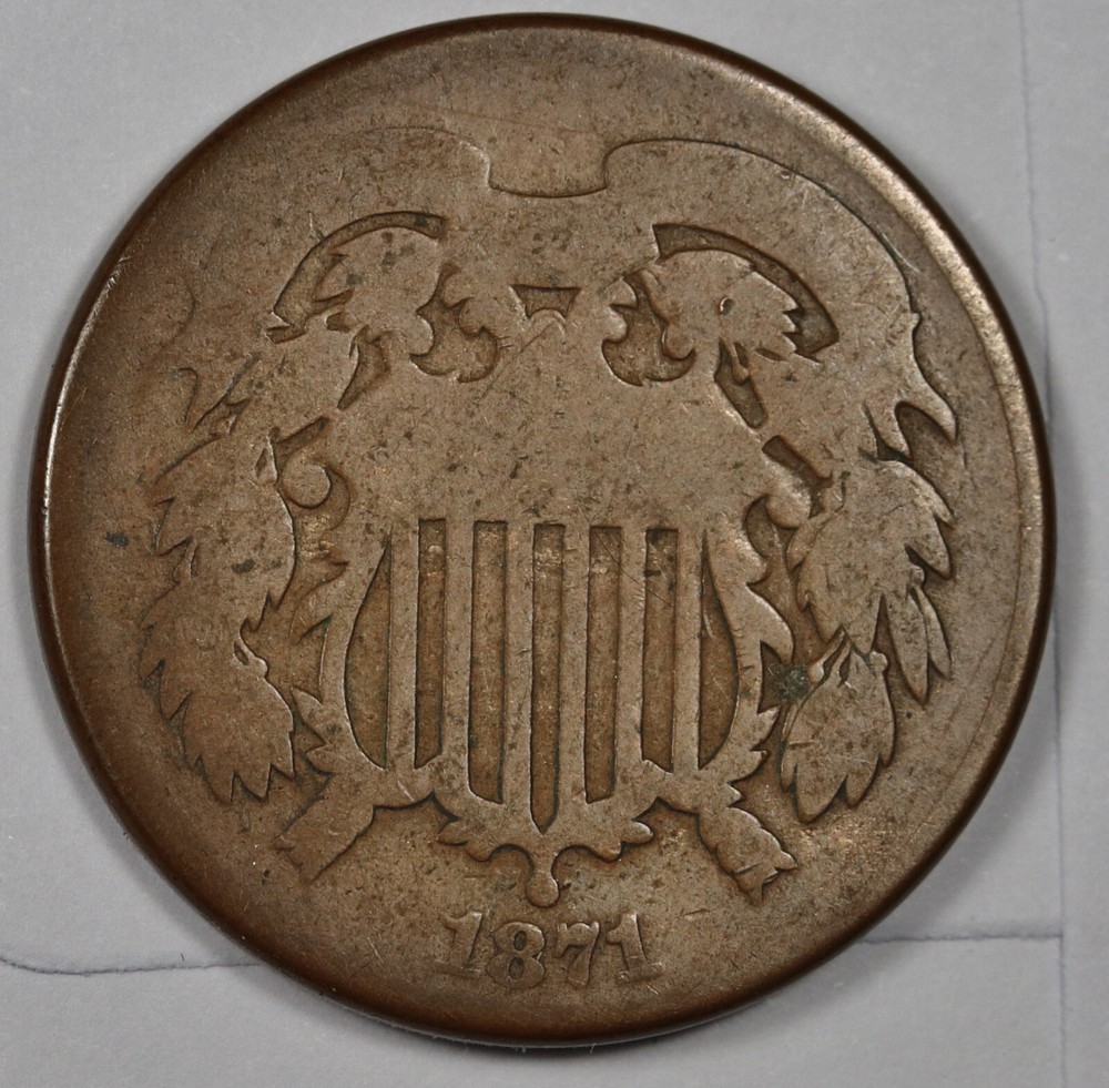 1871 2 Cent Piece.  "Perfect"  Good.  184953