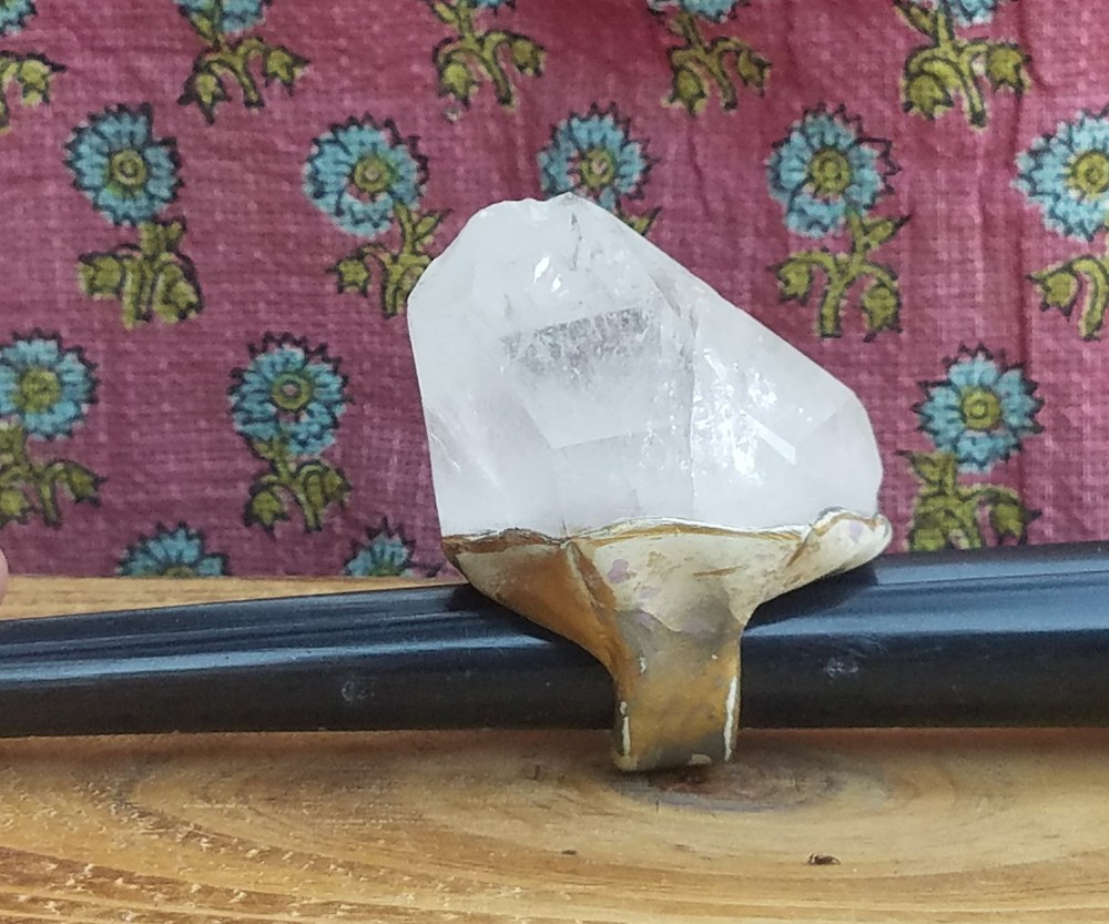 Quarts Raw Crystal Large Chunky Ring Size 5