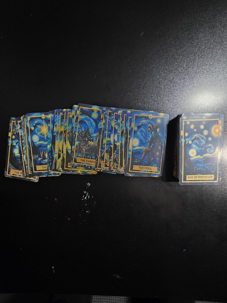 Starry Night Tarot Card Deck 78 Cards Complete Tarot Deck Set