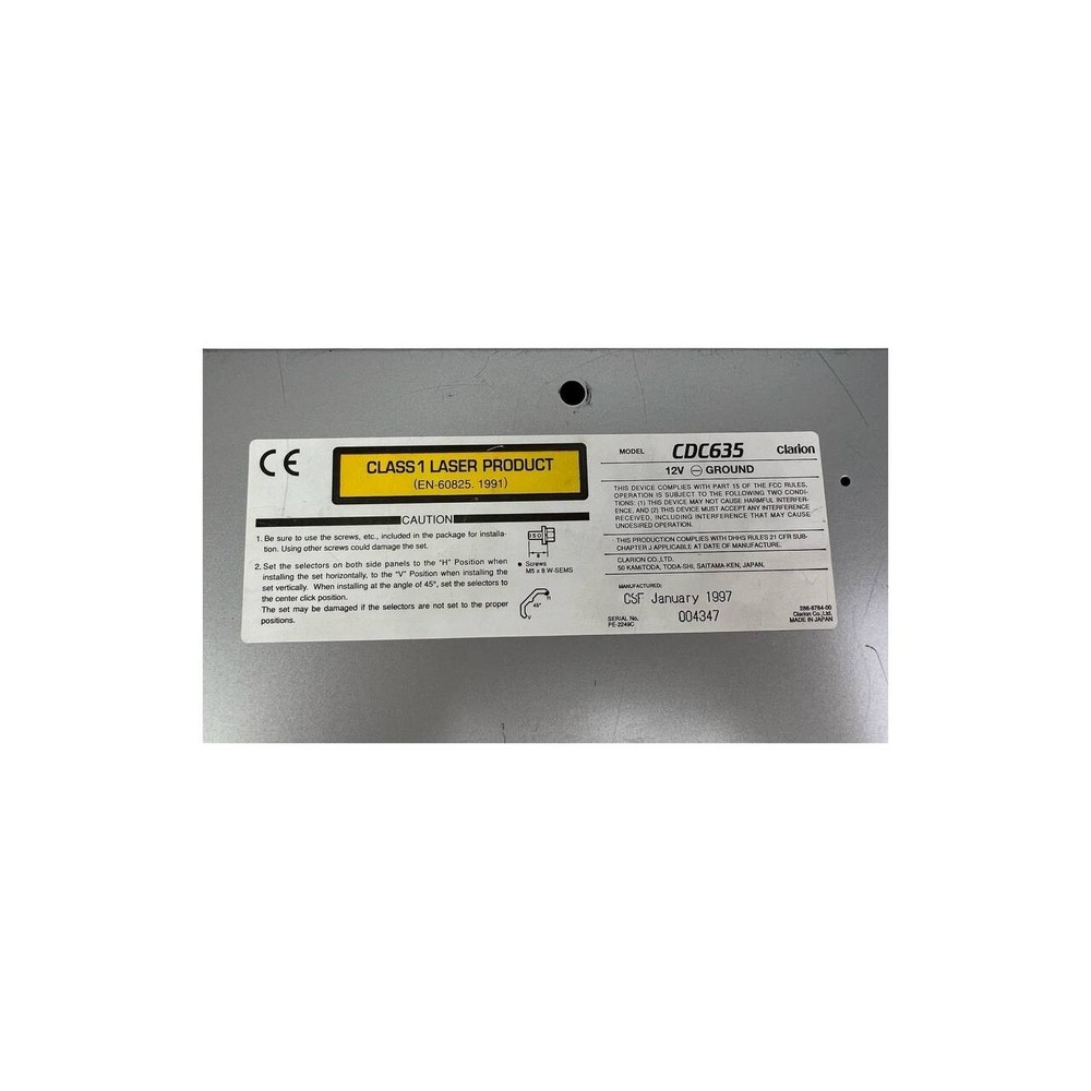 Clarion CDC635 CD changer player Includes CAA-355 Magazine - NO Cables