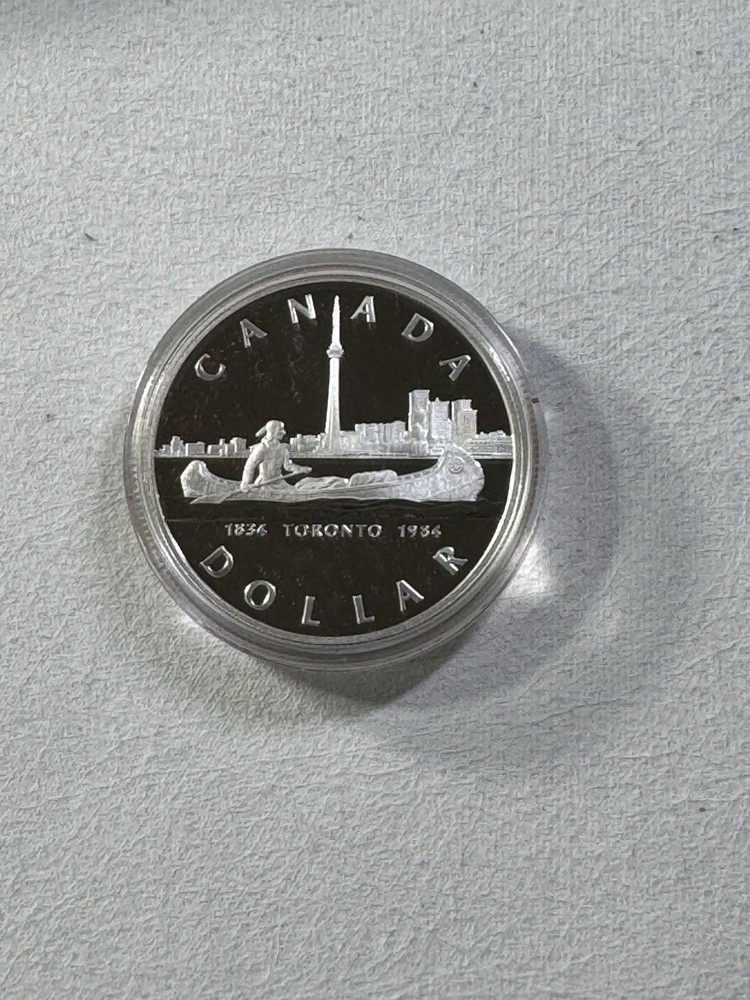 1984 Canada 1 Dollar Silver Proof Coin Toronto