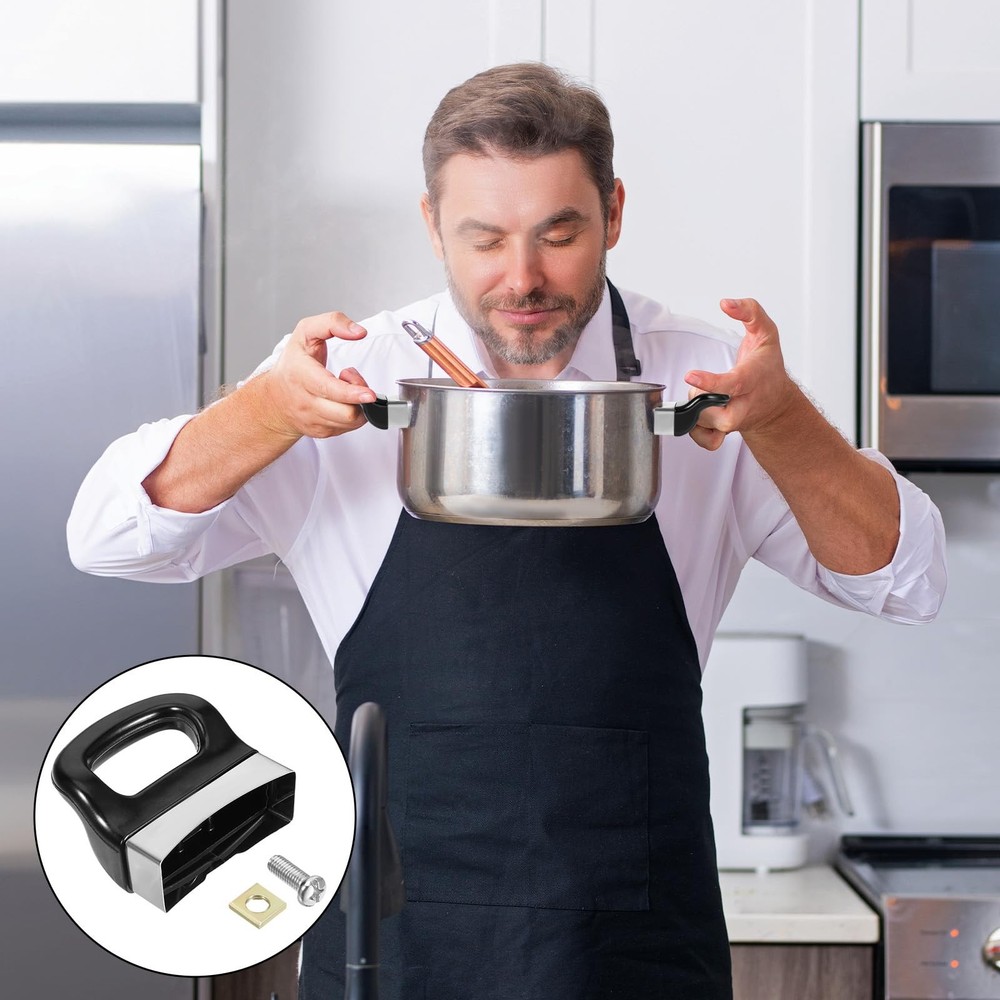 Giantree 2 Pcs Pot Short Side Handles, Replacement Handle, Black