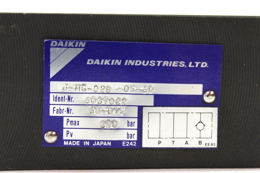 Daikin J-MG-02B-05-60 Pressure Reducing Valve Used