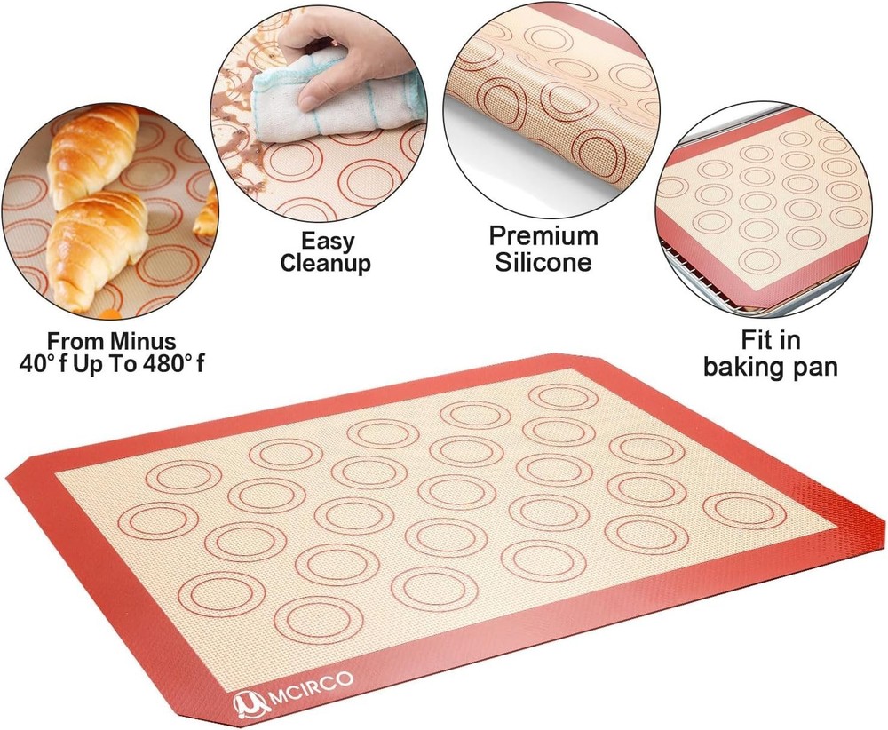 Complete Baking Kit: 9 Piece Stainless Steel Sheets & Silicone Mats, Easy Clean