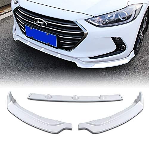 3PCS Front Bumper Lip Kit for 2017-2018 Elantra White
