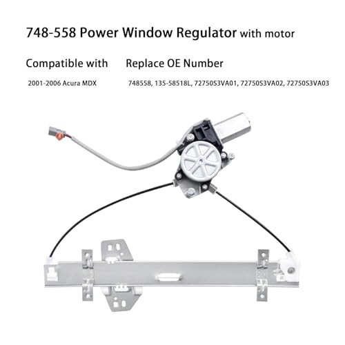 Rear Left Driver Side Power Window Regulator with Motor Assembly, for 2001