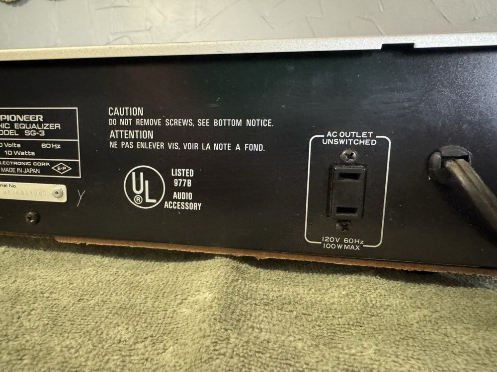 Pioneer SG-3 Equalizer -