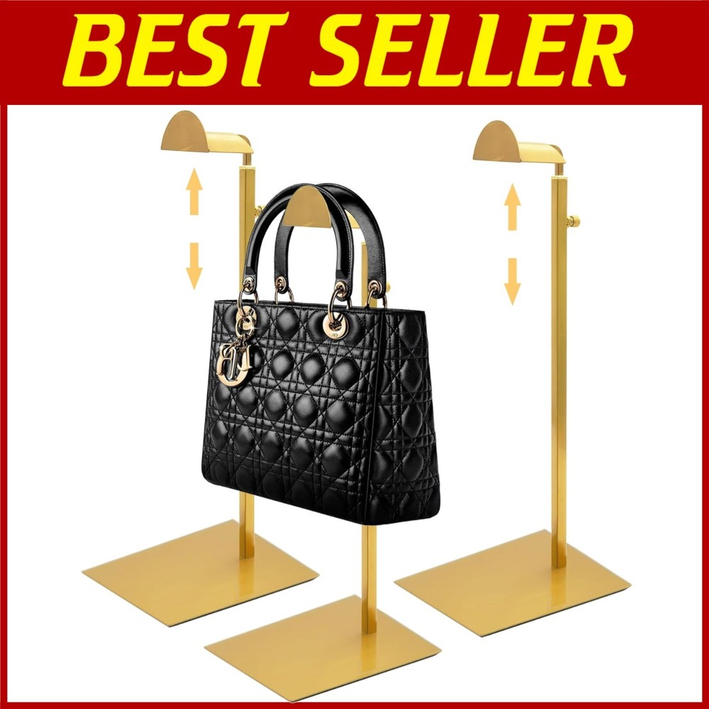 Gold Purse Holder Trio with Adjustable Height
