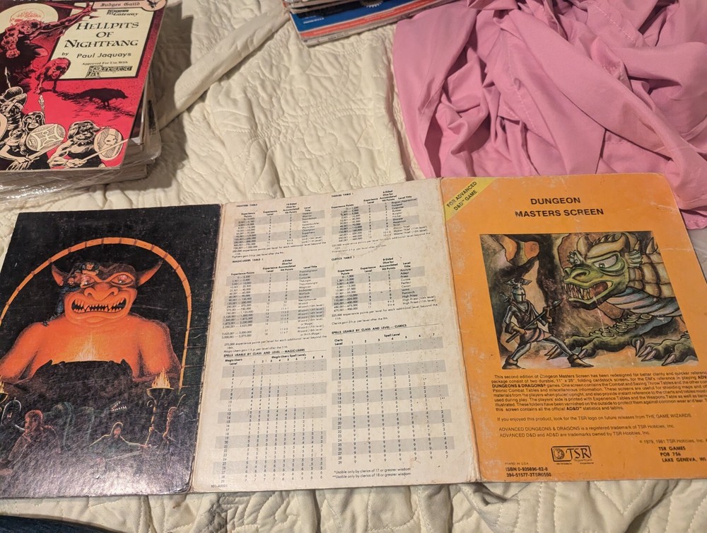 Vintage Dungeon Masters Screen Trifolds 1981 Advanced Dungeons & Dragons 9024