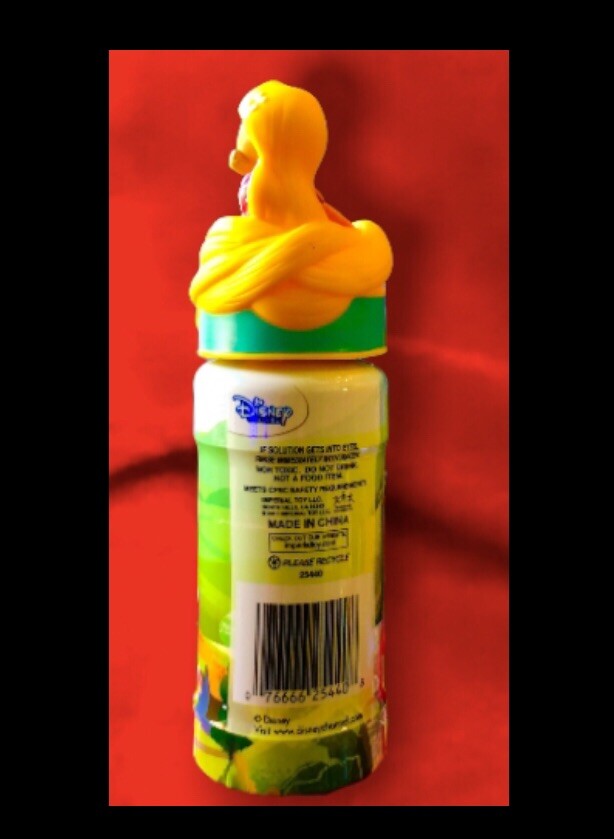Disney Repunzel (tangled) super miracle bubbles 8oz,refillable With 3D Topper