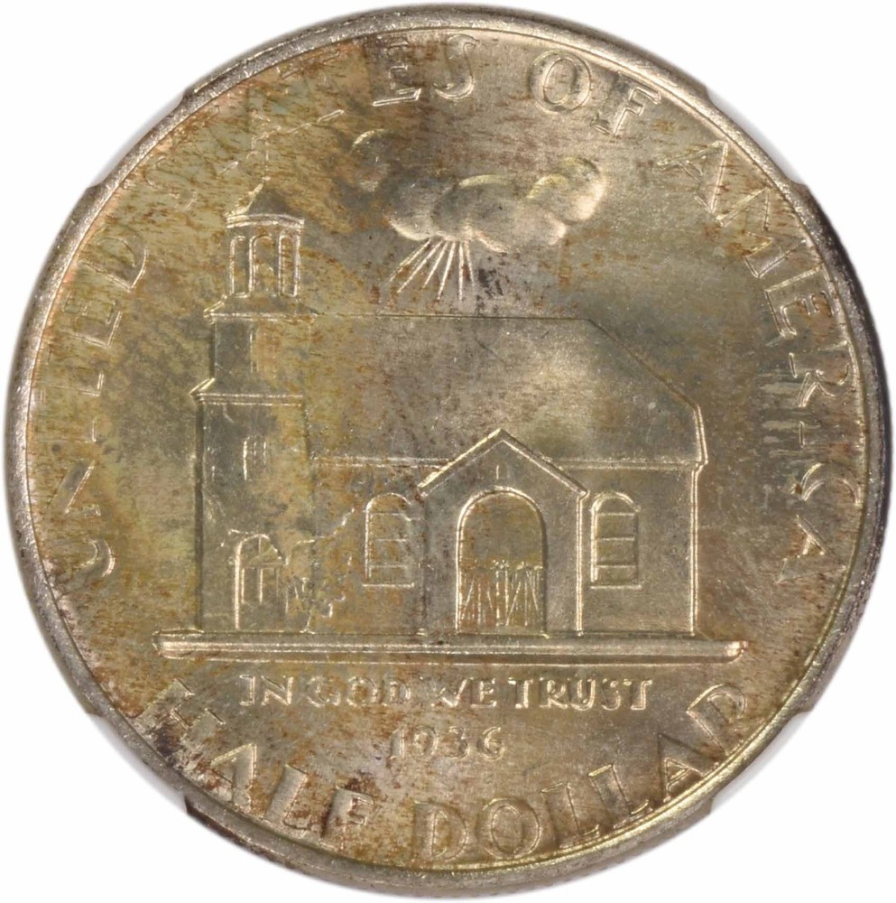 Delaware Commemorative Silver Half Dollar 1936 MS67 NGC