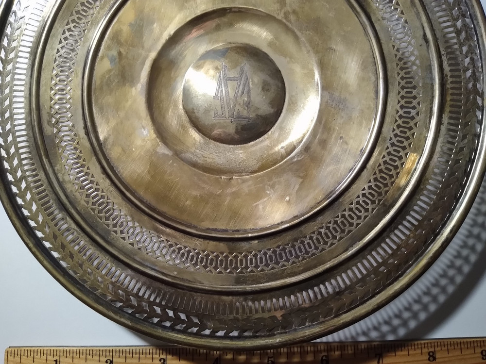Vintage SSMC Sterling Silver 9" dia. Tray, #0533.