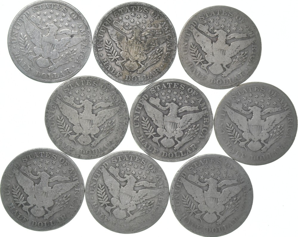 1910-S Barber Half Dollar Average Circ