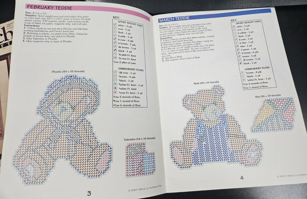 Cherished Teddies Plastic Canvas Months