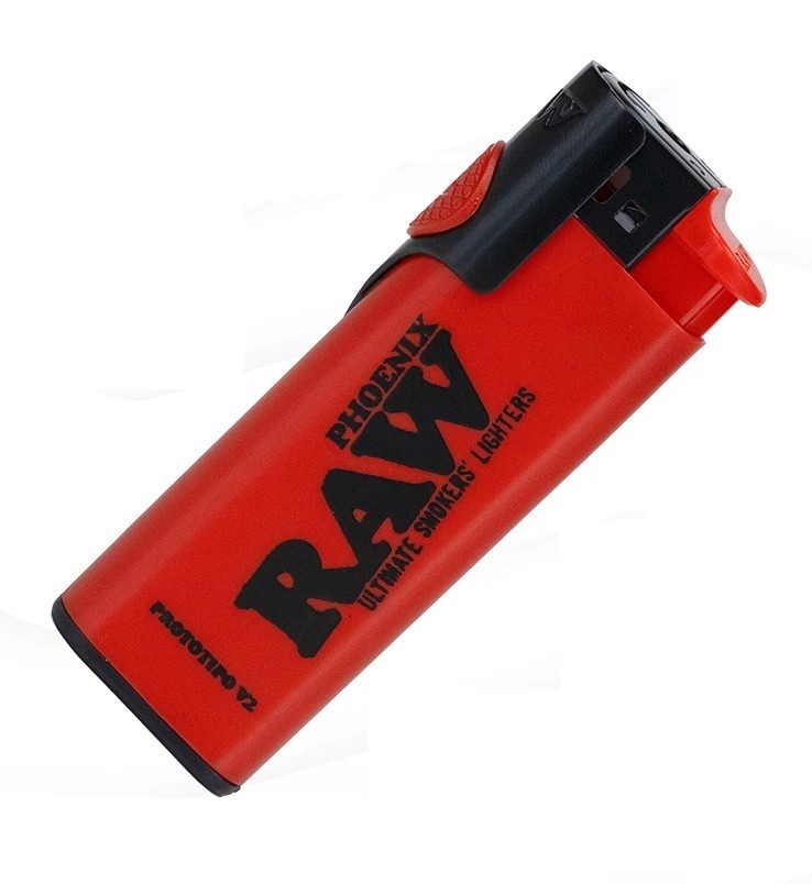 RAW Red Phoenix Ultimate Smokers Lighter - Wind Screen, Poker, Refillable, Piezo