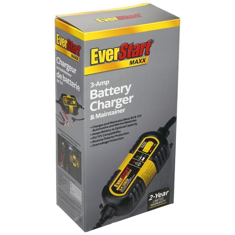 3A 6V 12V Battery Charger Maintainer Automatic Microprocessor Safety Protection