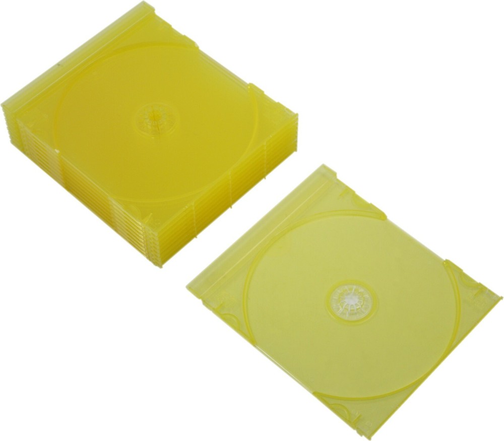 (10) CD Trays - Standard Replacement Inserts Colored Transparent Yellow CDIS80TY