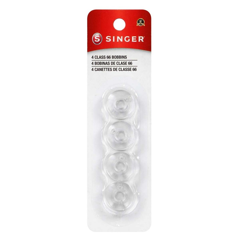 Singer Notions 2141 Plastic Class 66 Bobbins-4/Pkg