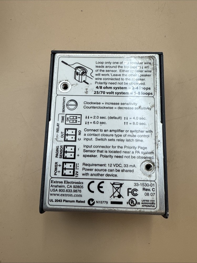 Lot Of 2 Extron Electronics PPC 25 Priority Page Controller