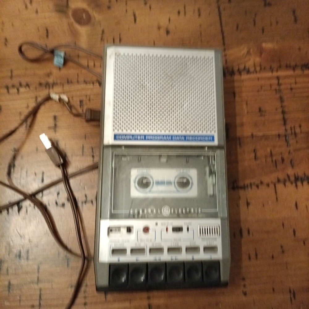 Vtg GE 3-5158 Computer Program Data Recorder Cassette Player Old PC Tested A1