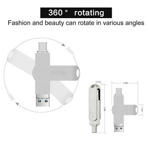 4in1 USB Flash Drive PC for iPhone Android Memory Backup u Drive OTG Stick