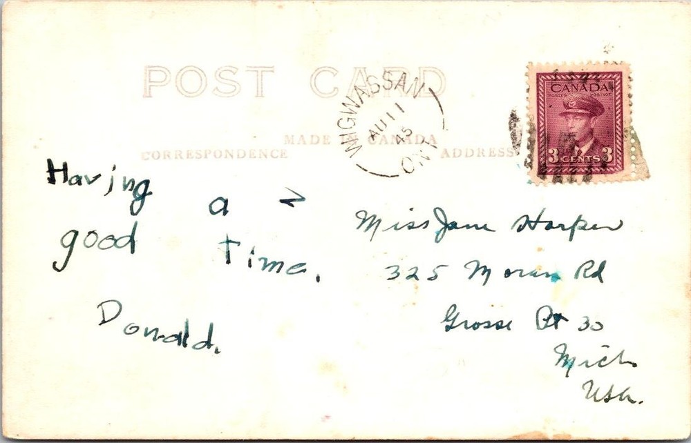 Canada 1945 Wigwassan Ont PPC - A02179