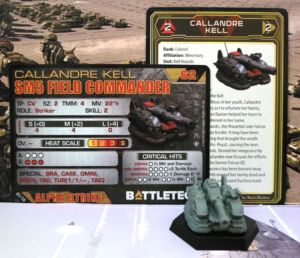 Battletech Commander Hover Tank Legendary Mechwarriors II Miniature