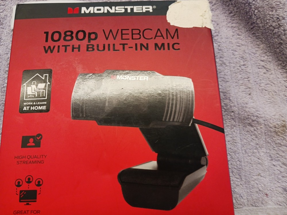 New Monster Black 1080p Webcam