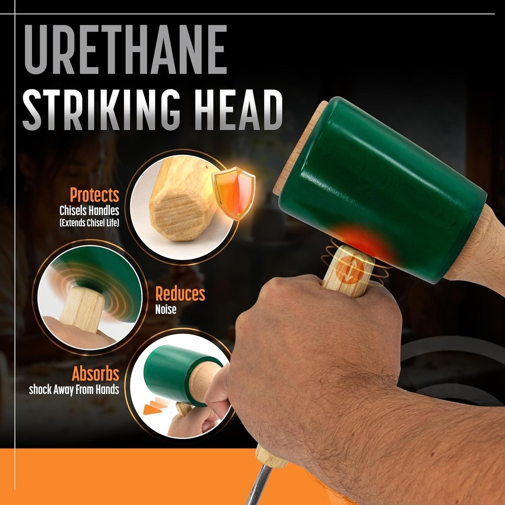 Urethane Mallet for Woodworking - Comfortable Handle