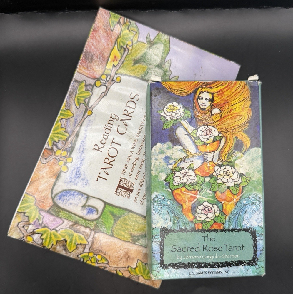 The Sacred Rose Tarot Deck + Spread Sheet for Reading MISSING MAJOR ARCANA