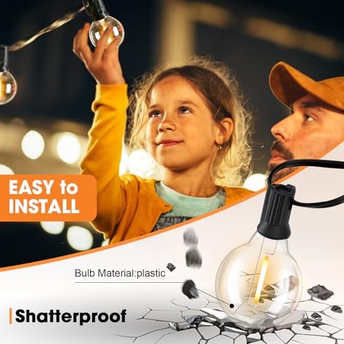 Dimmable G40 Led Replacement Light Bulbs, E12 Screw Base 25 Pack g40 Yellow