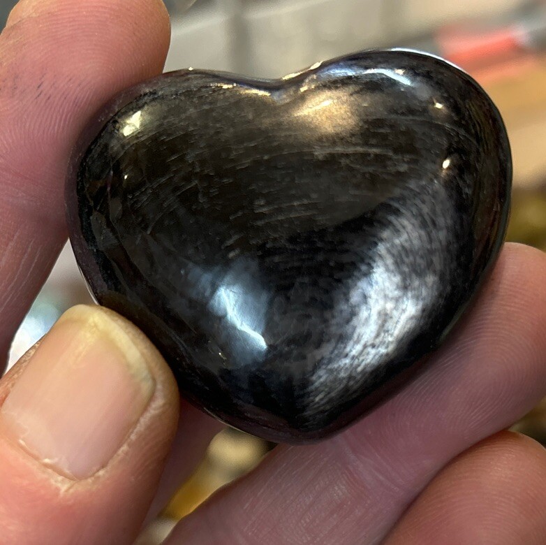 Hypersthene Heart 1.75”