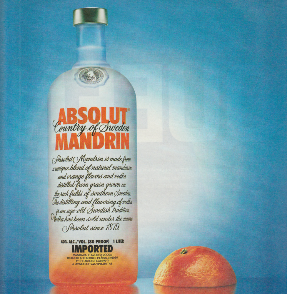 2002 Absolut Vodka Print Ad Advertisement Absolut Reunion Mandrin