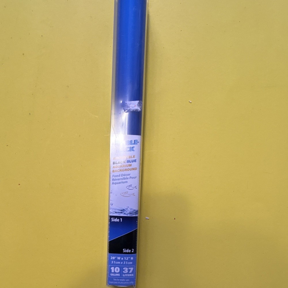 Reversible Black Blue Aquarium Background for 10 Gallon Tanks