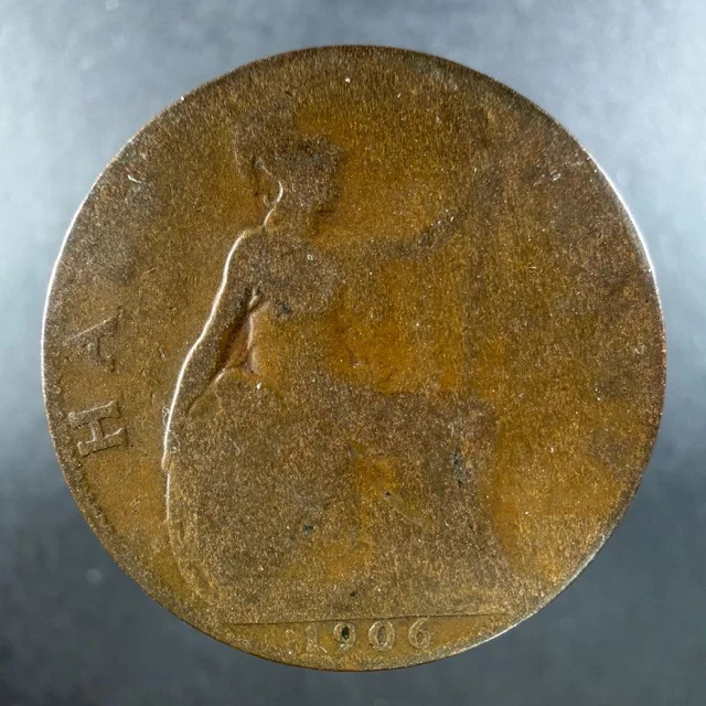 1906 Great Britain Half Penny Heavily Circulated
