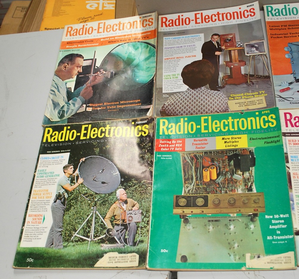 Rare Radio Electronics Magazine 10 Issues 1962 Ships Worldwide