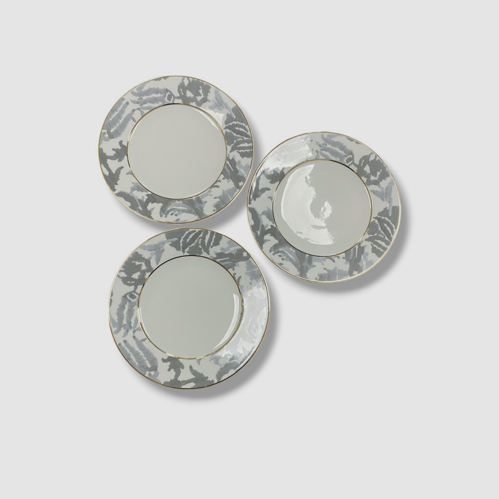 NEIMAN MARCUS Gray Seaport Salad Plate 11-Piece Set.