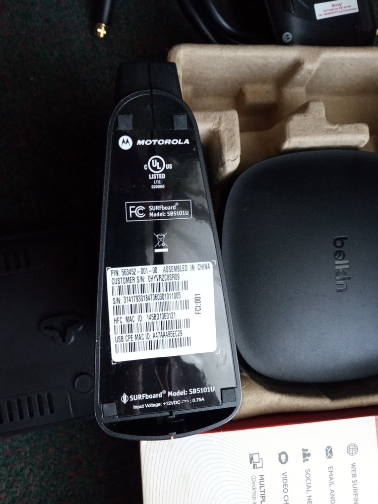 Lot of 4 different modems . Untested. AS IS