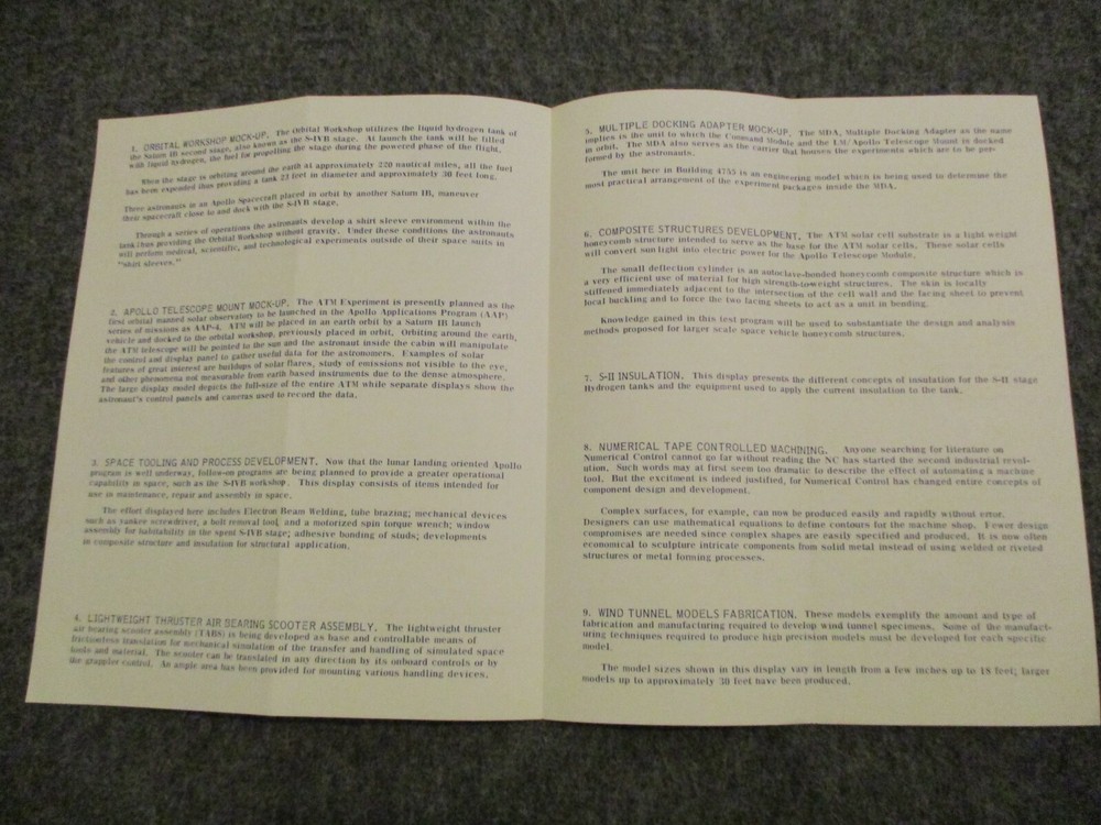 1968 NASA LOT MSFC 10TH ANNIV ASTRIONICS & MFG ENGINEERING LABORATORY PROGRAMS
