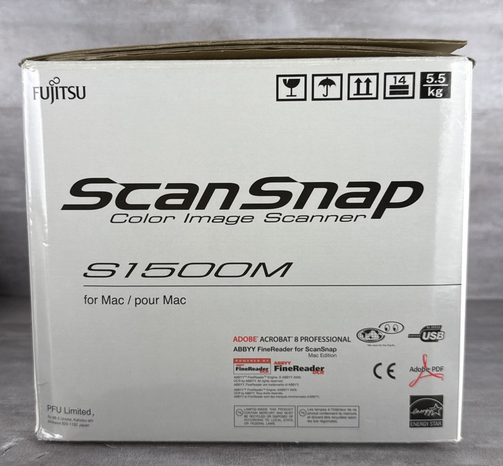 Fujitsu ScanSnap S1500M Color Image Document Scanner For Mac NO SOFTWARE READ